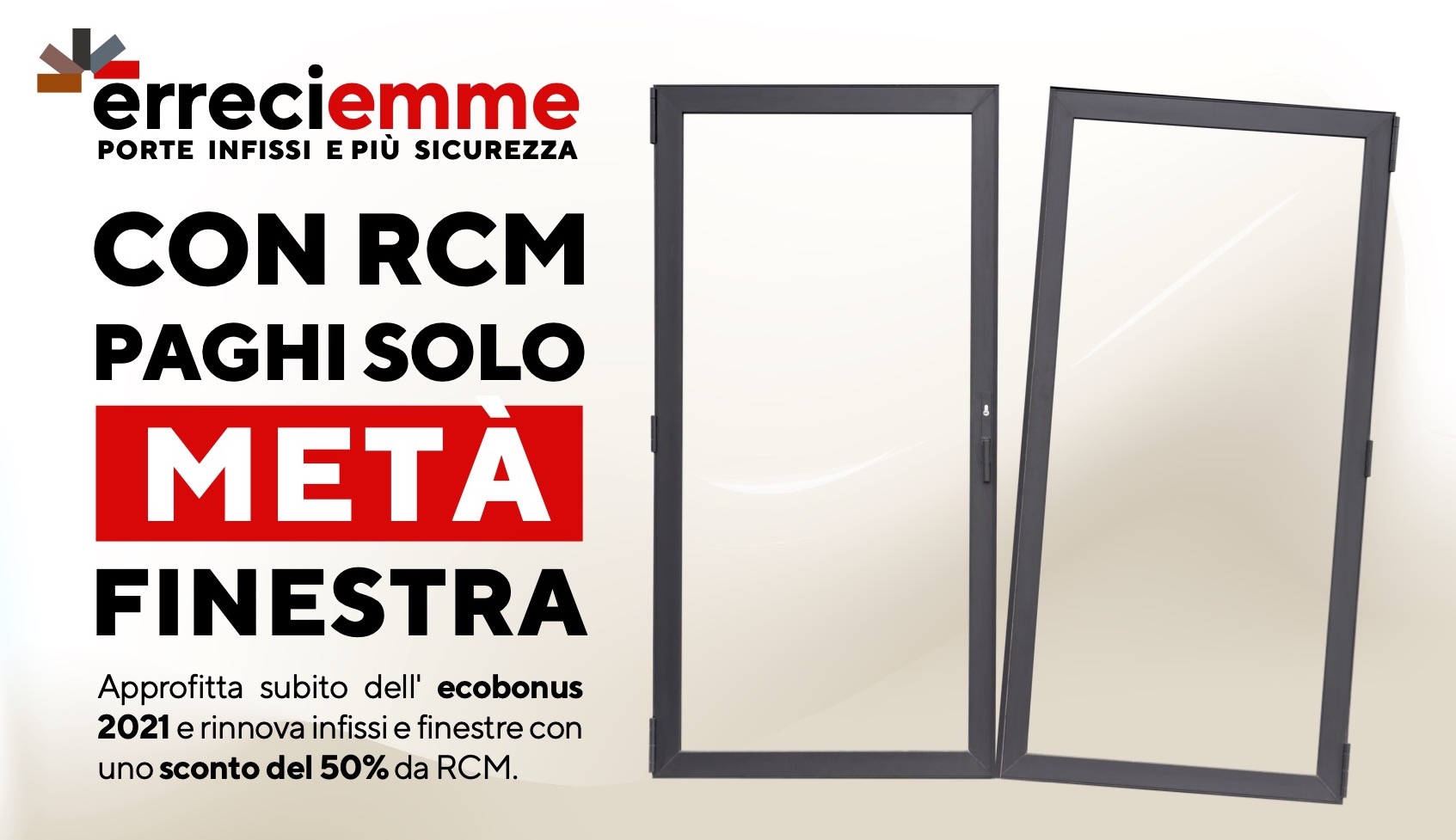 Econobonus 2021 Sconto sconto del 50% su infissi e finestre
